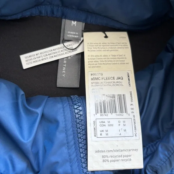 Adidas by Stella McCartney Blue and Red Plaid Jacket - Picture 4 of 8